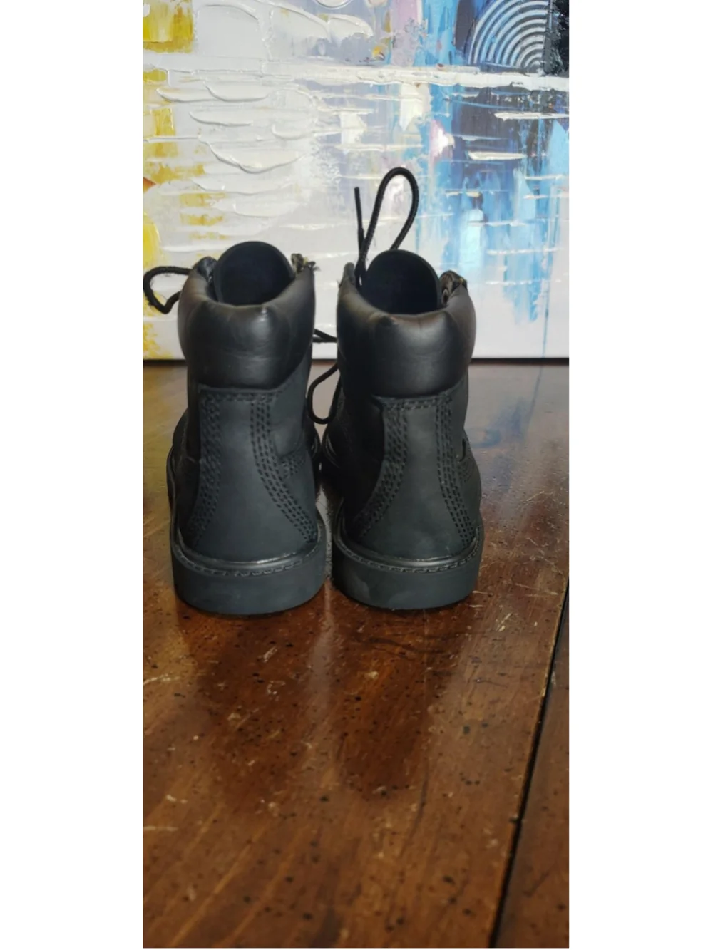 Timberland 6 Inch Insulated Boots Kids Size 12 Black Nubuck Winter Snow